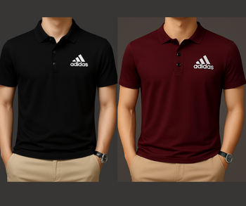 blak and marron polo