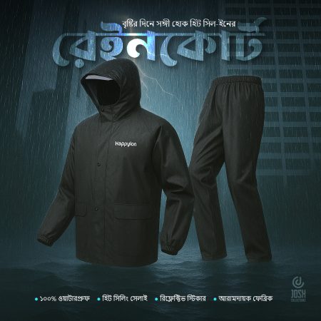 black rain coat